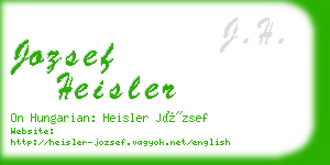 jozsef heisler business card